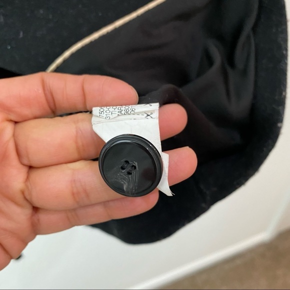 Zara- Wool Blend Faux Leather Trims Coat Size SM - Picture 8 of 9